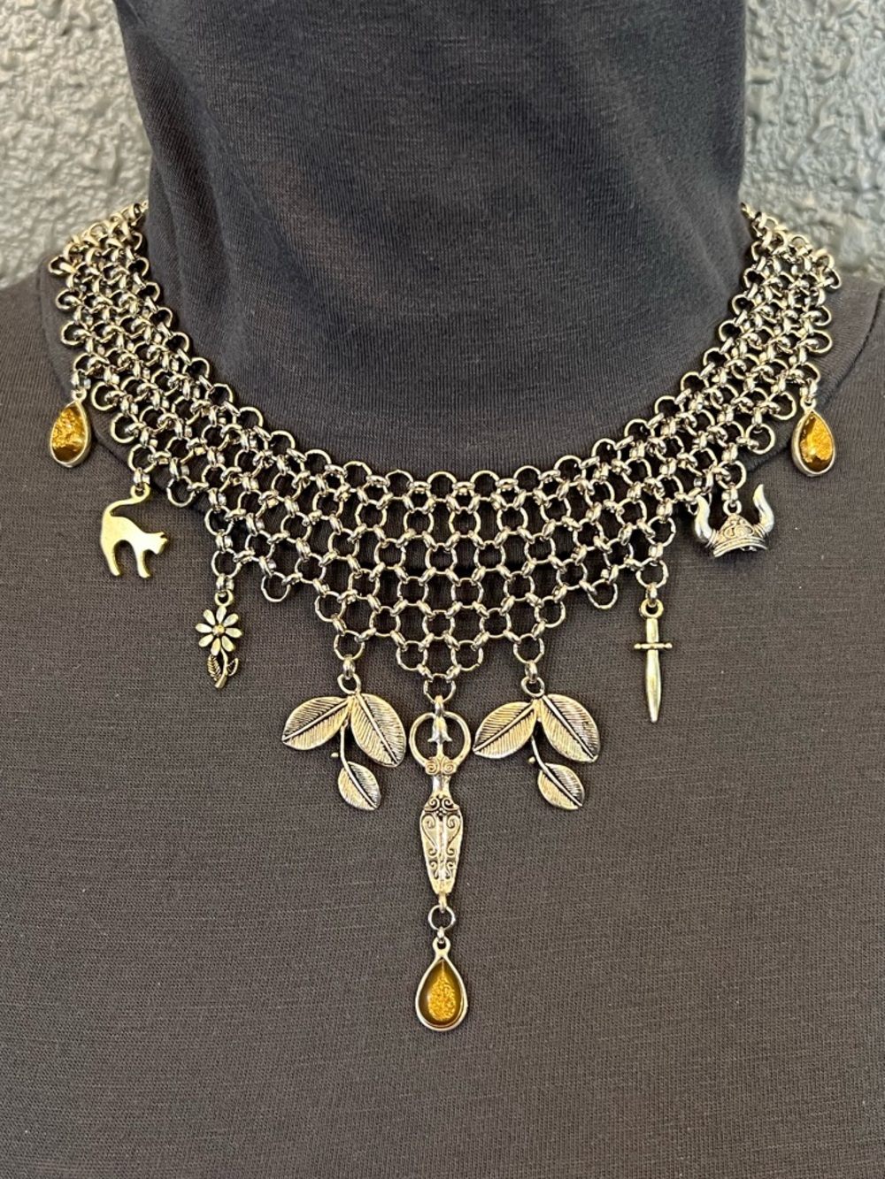 Freya Queen of the Valkyries Norse Mythology Goddess Handmade Chainmail Necklace